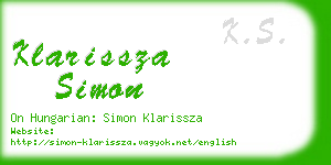 klarissza simon business card